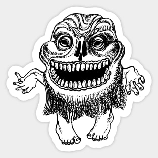 Scary brownie or goblin Sticker